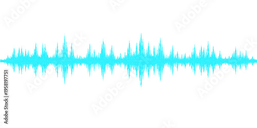 A blue digital heart beat wave pulse and medical waveform equalizer design on a white background features a light electronic frequency line for music audio and technology vector illustration
