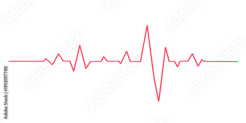 A green electrocardiogram line showing a heart beat pulse rate on a medical monitor chart represents a healthy heartbeat diagram and vector illustration for medicine or stock market finance growth