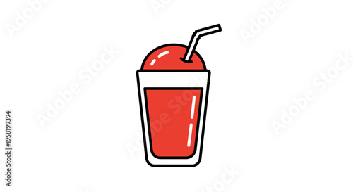 Cold drink with cherry on top.