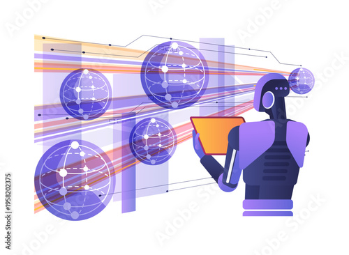 Entanglement Swapping Repeaters abstract concept vector illustration.