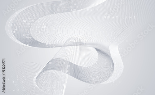 Particles dynamic line flow. Big data code representation. Data connection speed line. Futuristic network representation. Graphic concept for your design