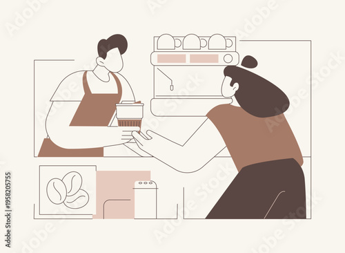 Bring your own cup isolated cartoon vector illustrations.