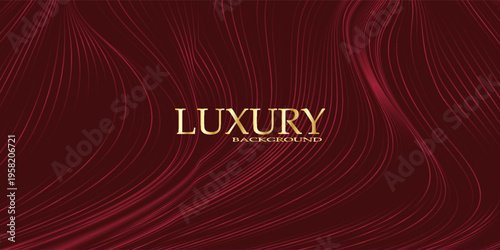 Contemporary technology cover design set. Luxury background with red line pattern (guilloche curves). Premium vector tech backdrop for business layout, digital certificate, formal brochure template