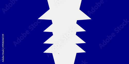 blue background with middle vertical white shape 