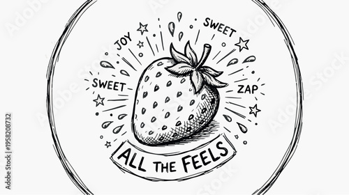 Strawberry with Sweet Emotions and Feels