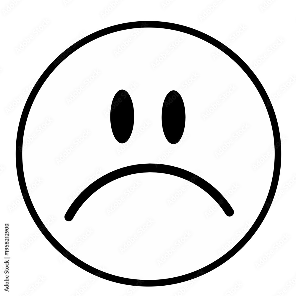 Fototapeta premium Sad smiley face Icon