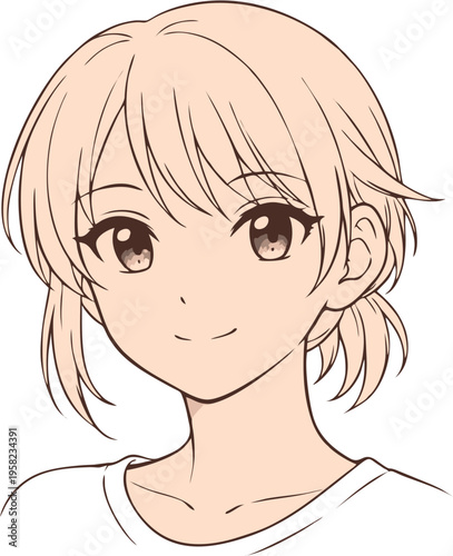 vector illustration of a girl