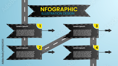 Infographic with street theme. Perfect for tutorials or educational content.