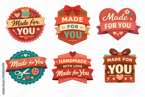 Beautiful handmade vintage-style badges, ready for your creative projects and thoughtful gifting