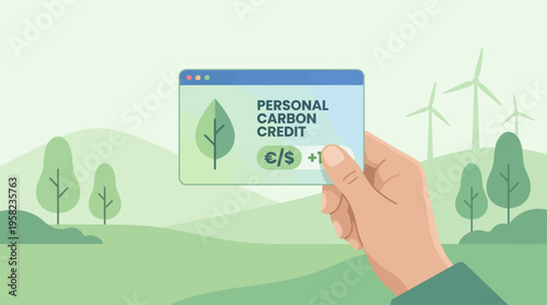 Personal Carbon Credit Sustainability Vector