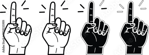 Sequence of hands performing the asl number one sign