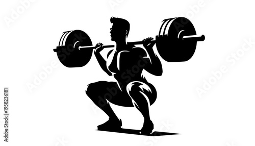 illustration of a man lifting weights
