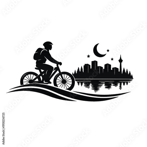 man riding a bike