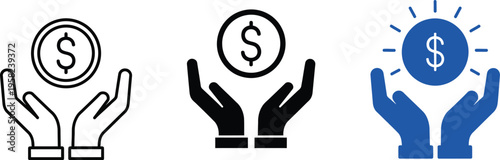 Financial growth and investment icons