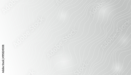 Abstract white serrated wave lines overlap on gray gradient background, Vector illustration