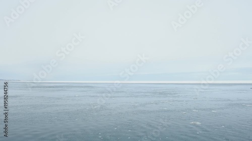 オホーツク海の海を流氷（紋別）