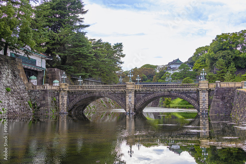The Nijubashi Bridge and its moat at the Imperial Palace