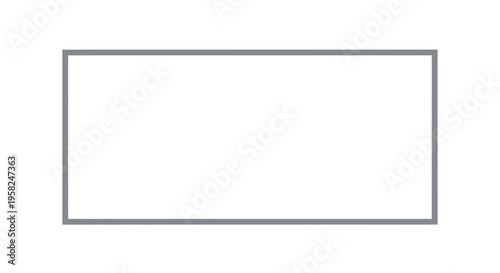 Abstract Geometric Rectangle Frame on White Background