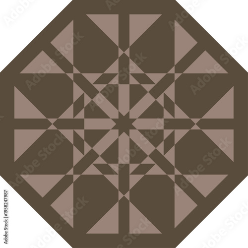 팔각 도형 문양 요소