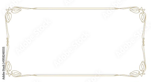 Elegant Ornate Frame Border Design - Vintage Decorative Element