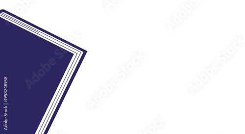 Geometric Abstract Shape with Blue and White Lines on White Background