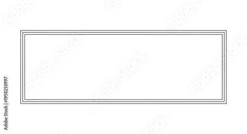 Simple Rectangular Frame, Clean Border Design, Minimalist Geometric Shape, Copy Space