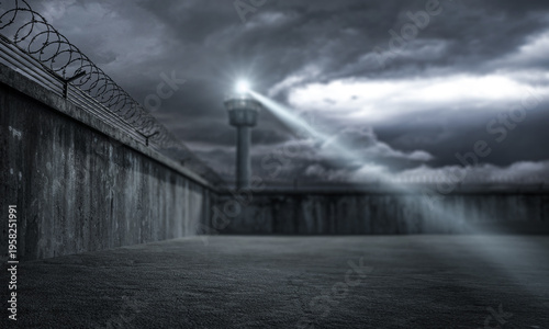 Gefängnismauer - Wachturm 