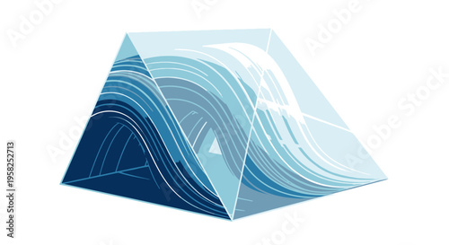 Abstract Geometric Flow with Curved Lines and Triangular Form