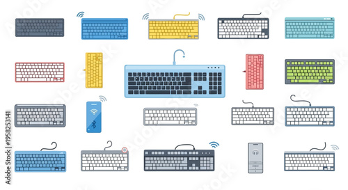 Artificial Intelligence and Robotics Technology Icon Set