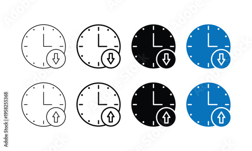 Daylight Saving Vector Icon – Time Change Clock Graphic Design
