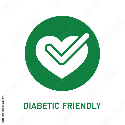 Diabetic Friendly Vector Icon – Health Approved Nutrition Design
