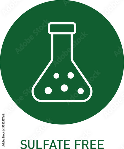 Sulfate Free Vector Icon Design for Natural Organic Product Labels