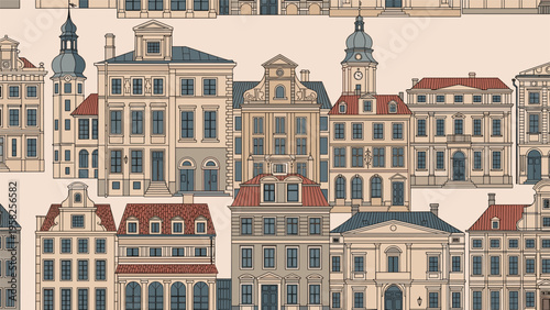 Sunny view from an indoor window with a potted bouquet of daisies looking out at a lush green summer landscape and clear sky.