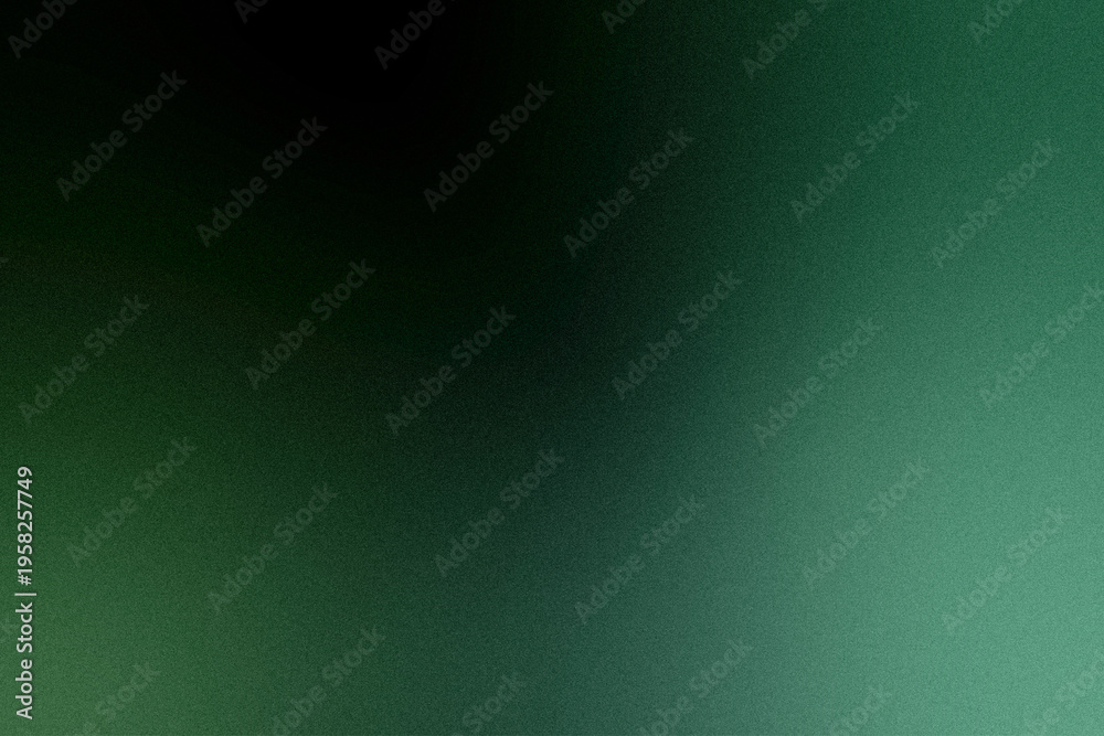 Fototapeta premium Wallpaper Gradient Background with Grainy Noise Texture, Dark Green Abstract Colour Blend for Banner Header Poster Design
