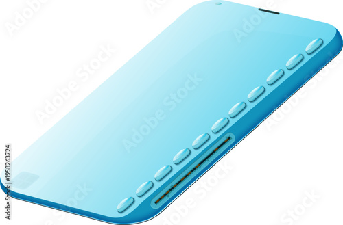 Unusual design of a phone with computer hardware.