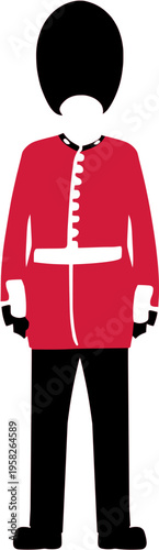 Royal Guard Uniform – Red Ceremonial Soldier Vector Illustration
