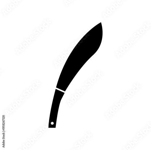 Machete black silhouette tool