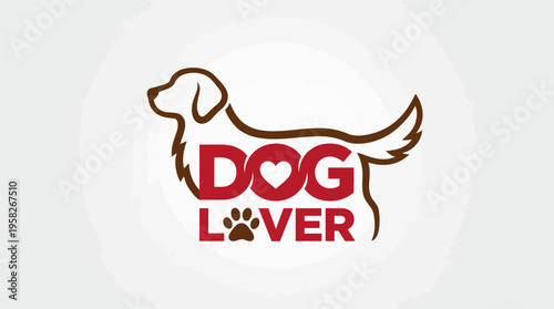 A charming logo design that highlights a dog's silhouette, emphasizing love for pets and companionship in a simplistic yet appealing style.