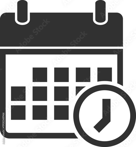 Calendar With Clock Icon