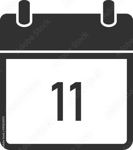 Calendar Page With Number 11