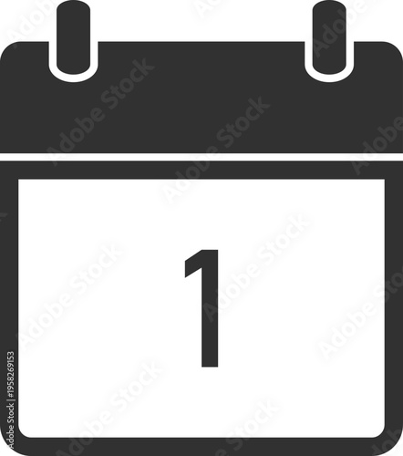 Calendar Page With Number One