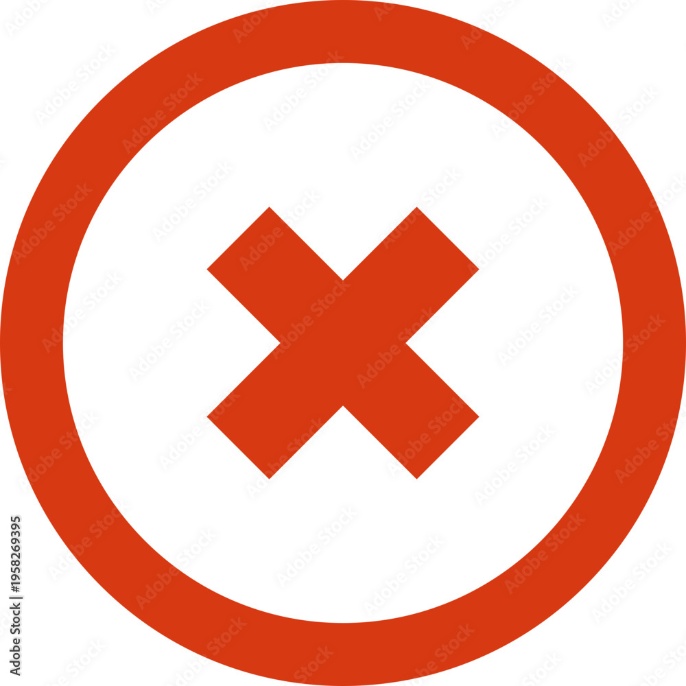 Obraz premium Red Cross Mark Icon
