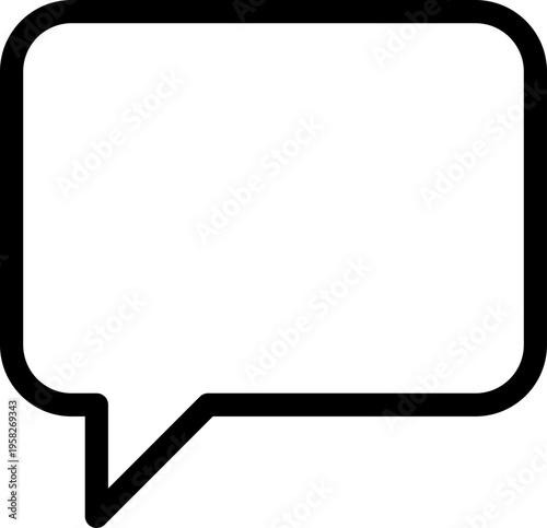 Speech Bubble Outline Icon