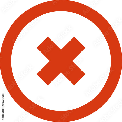 Red Cross Mark Icon
