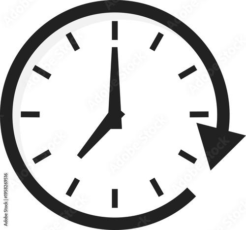 Clock with Arrow Icon