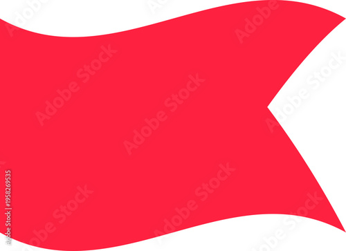 Red Flag Waving in Wind