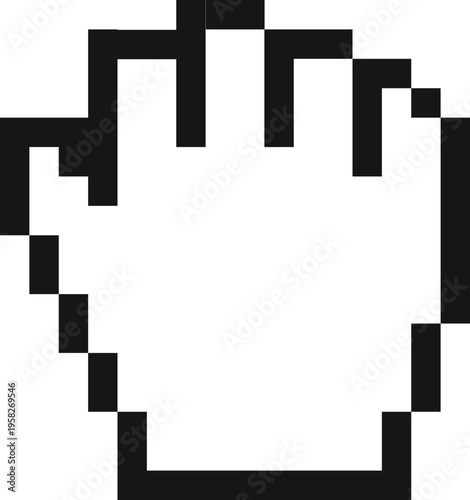 Pixelated Hand Cursor