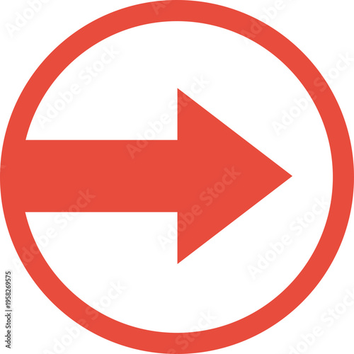 Red Arrow Inside Circle