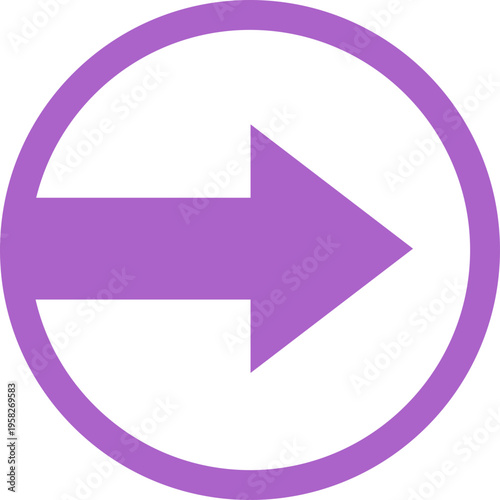Purple Arrow Inside Circle