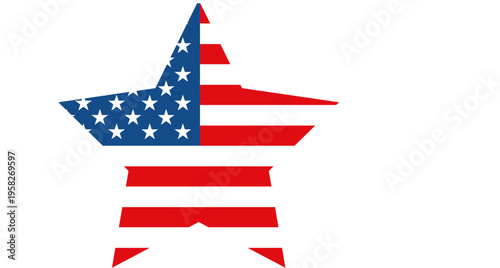 American Flag Star Shape